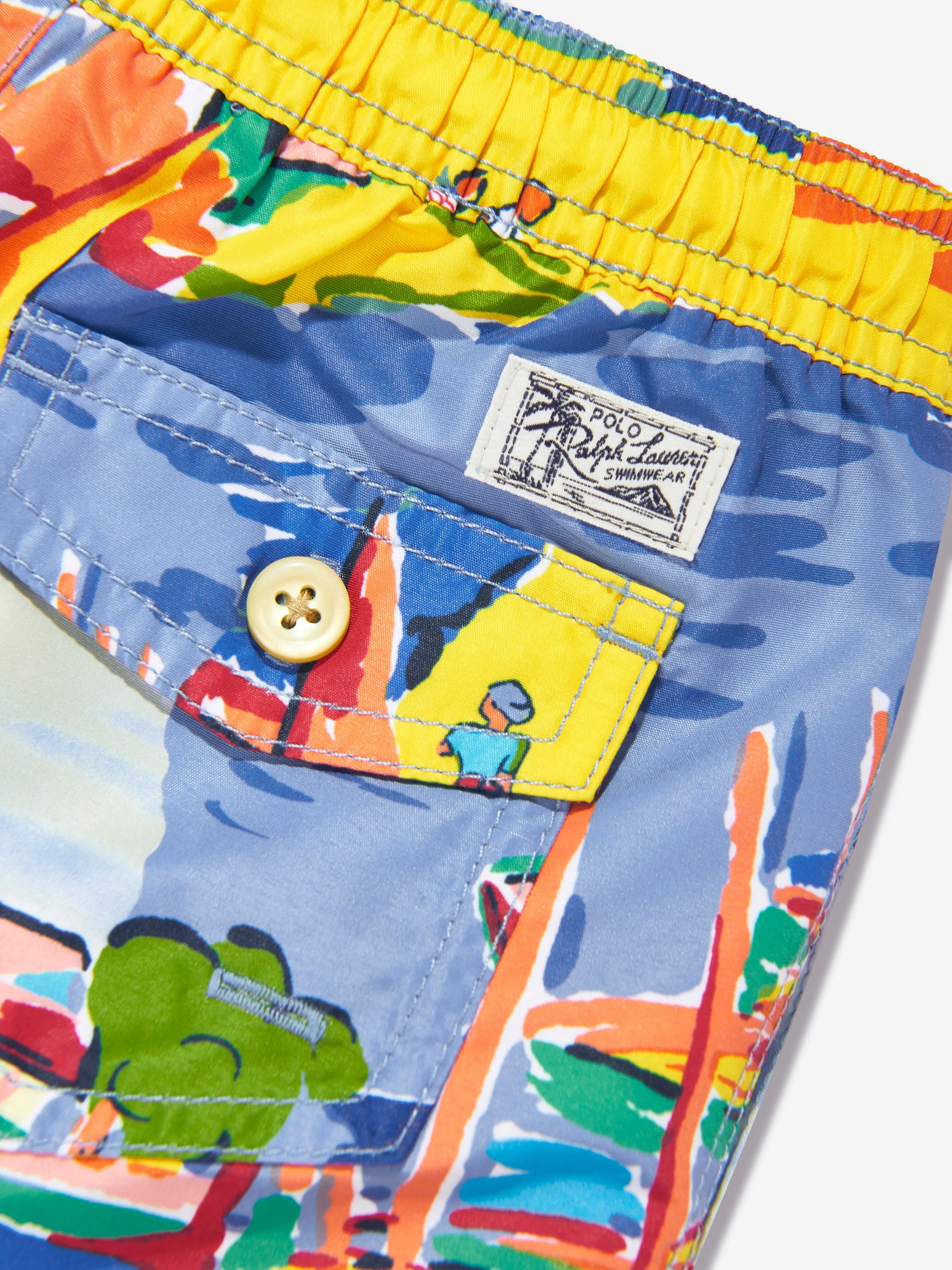 Ralph Lauren Boys Seaside Village Haven Swim Short in Multicolour