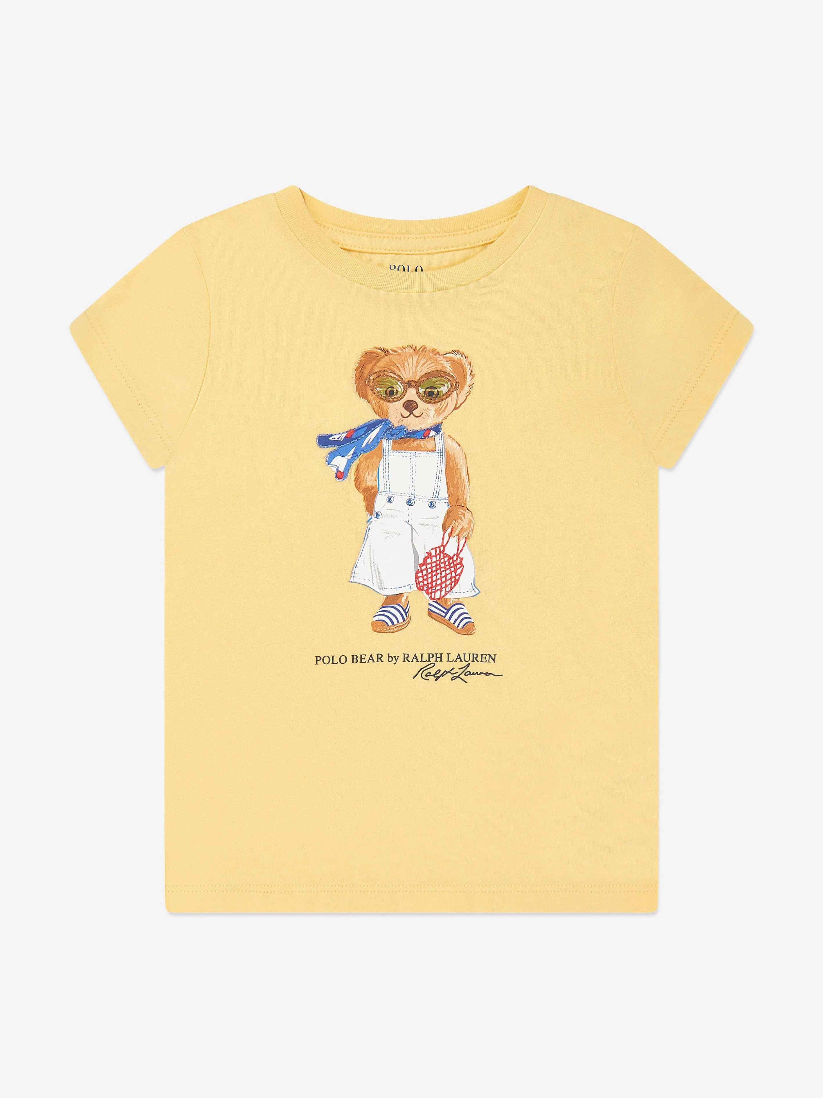 Ralph Lauren Girls Polo Bear T-Shirt in Yellow