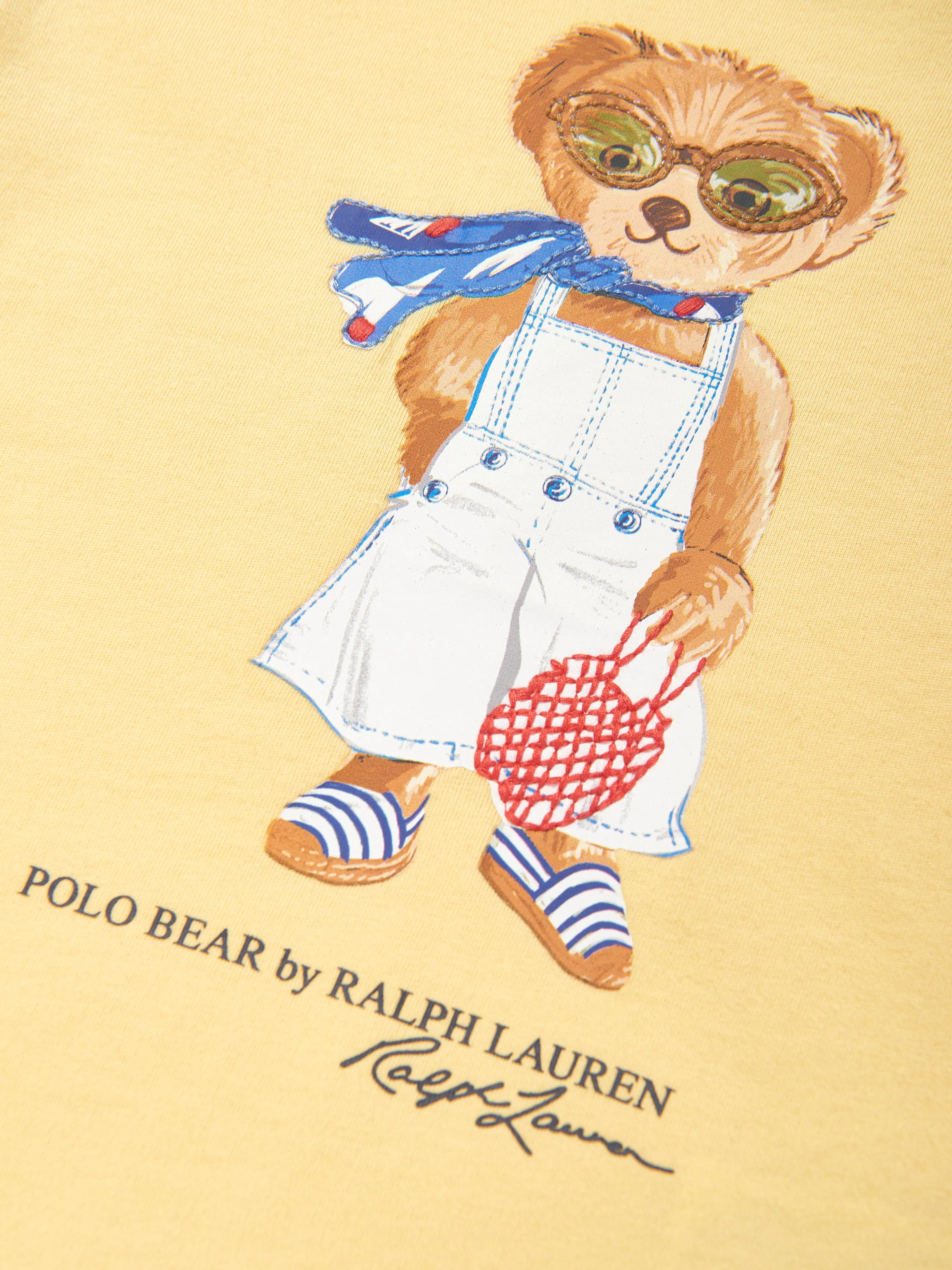 Ralph Lauren Girls Polo Bear T-Shirt in Yellow