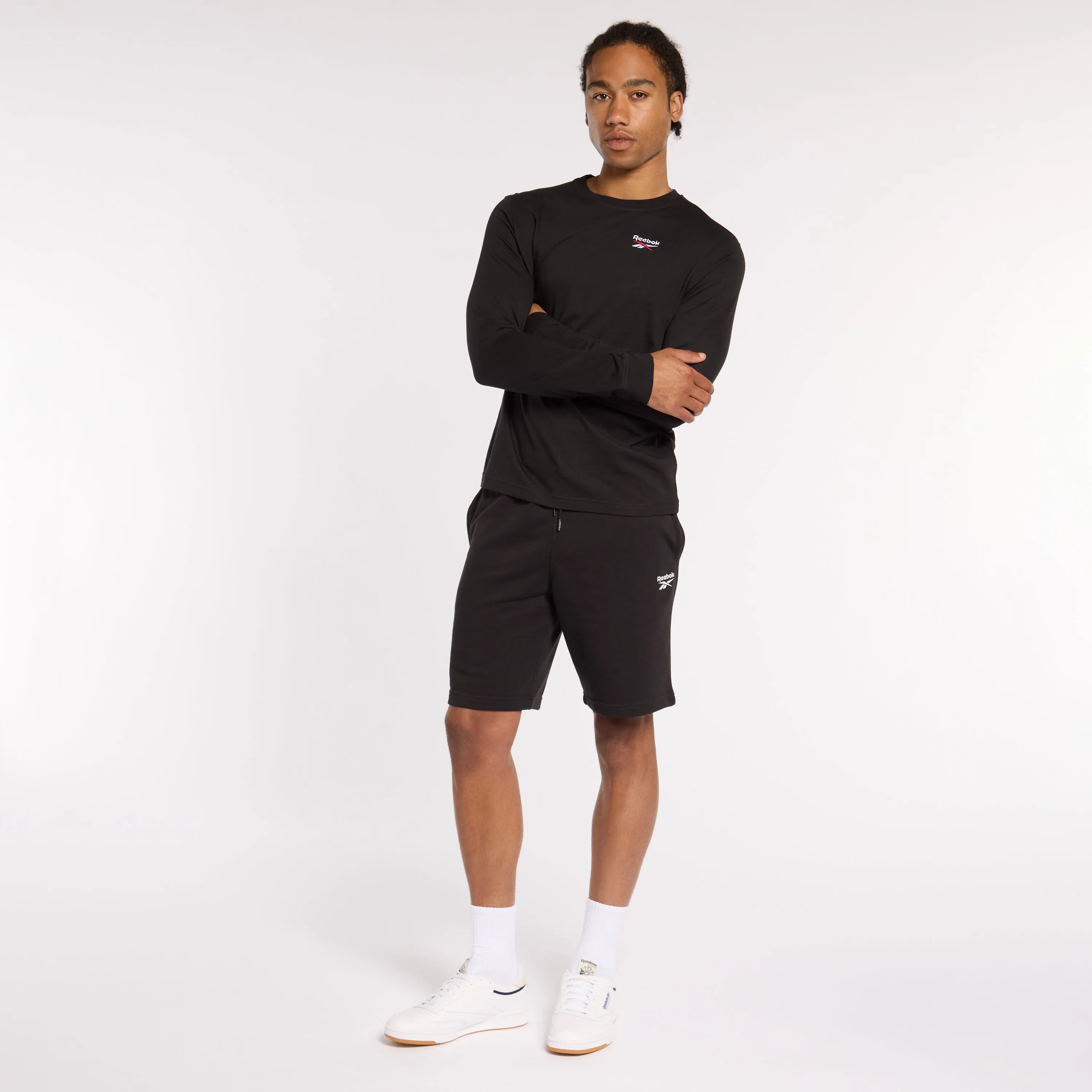 Reebok Idlong Sleeve T-Shirt Black/White/Vector Red