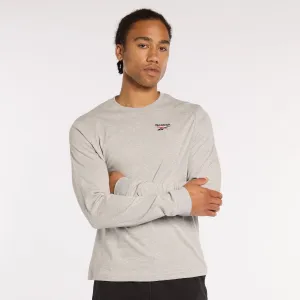 Reebok Idlong Sleeve T-Shirt Mgrey Heather/Vector Red
