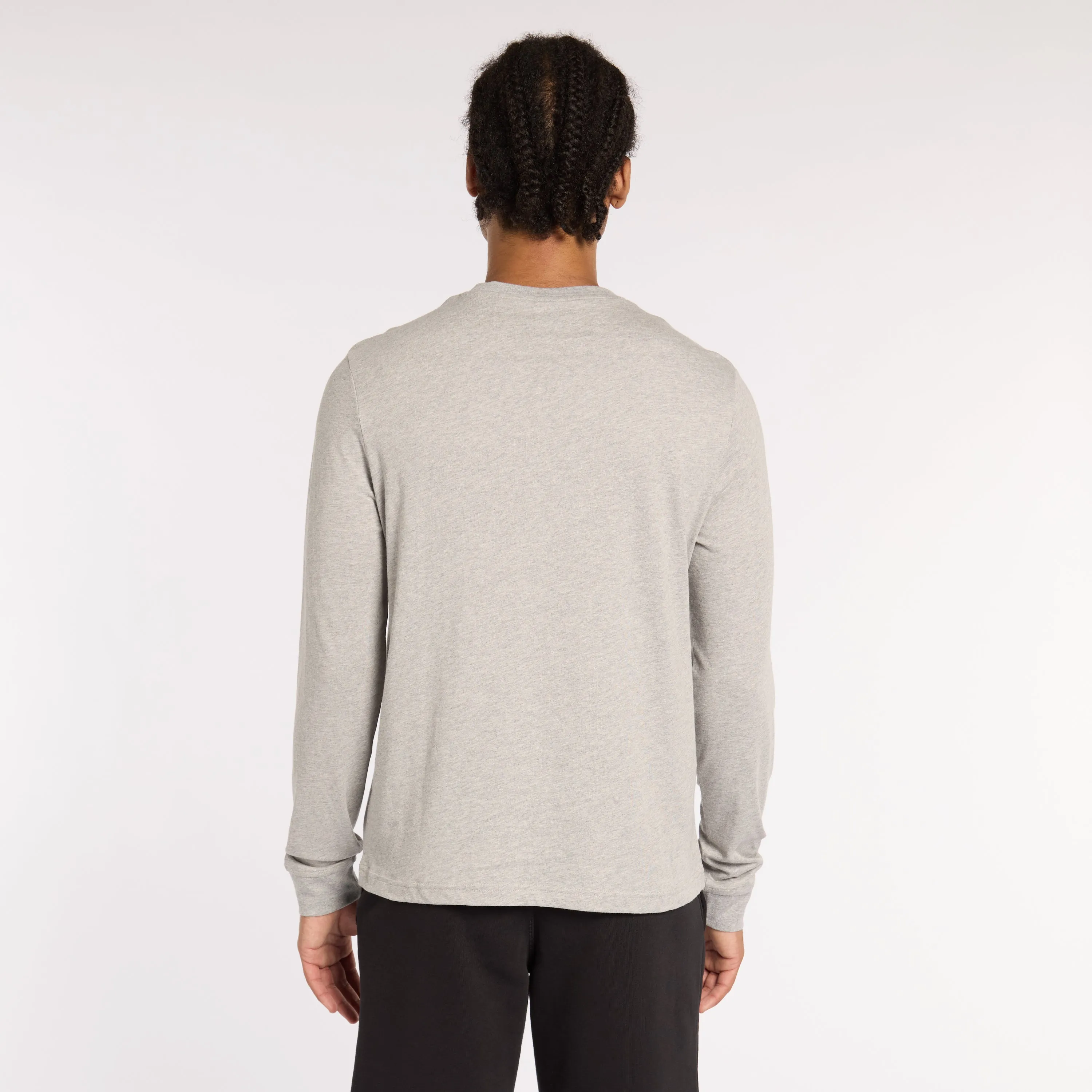 Reebok Idlong Sleeve T-Shirt Mgrey Heather/Vector Red