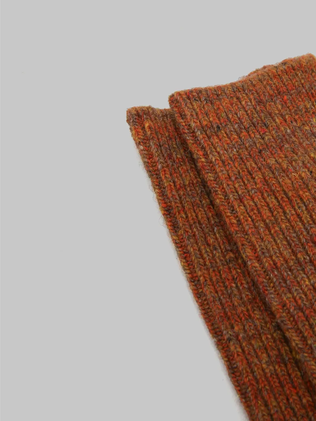 ROTOTO Nep Tweed Marl Socks Dark Gold
