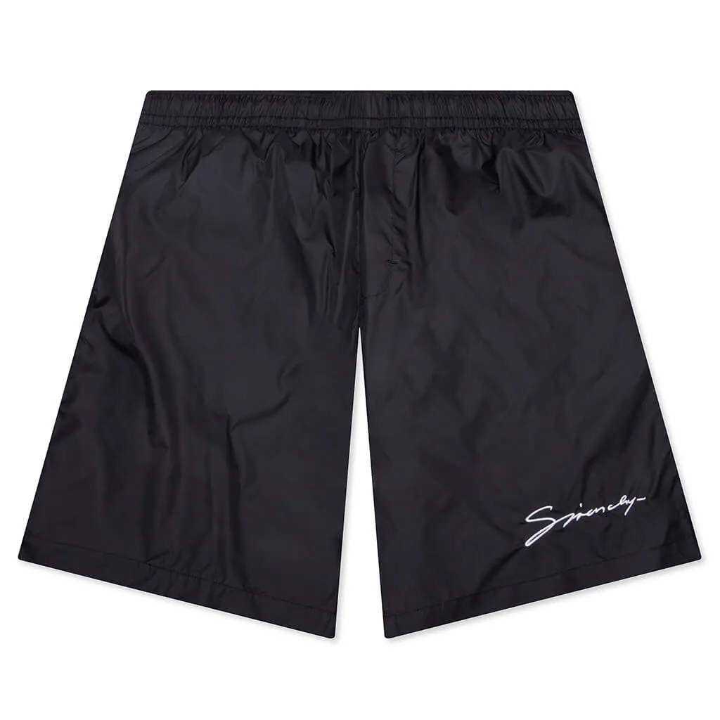 Signature Logo Swim Shorts - Black/White
