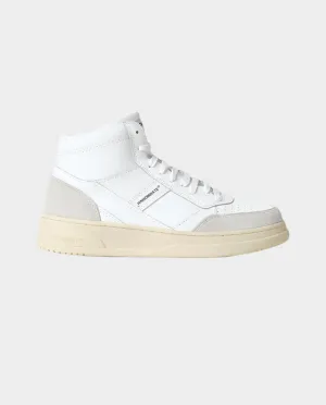 Sneakers Alte in Action Leather Con Inserti In Suede Total White