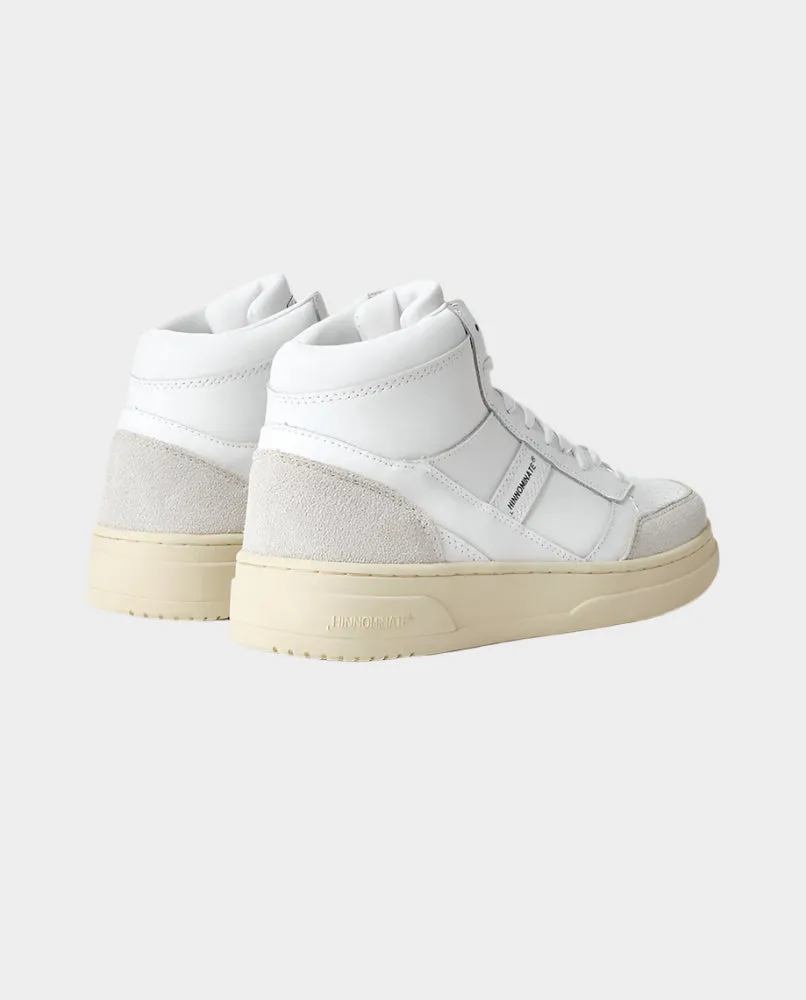 Sneakers Alte in Action Leather Con Inserti In Suede Total White