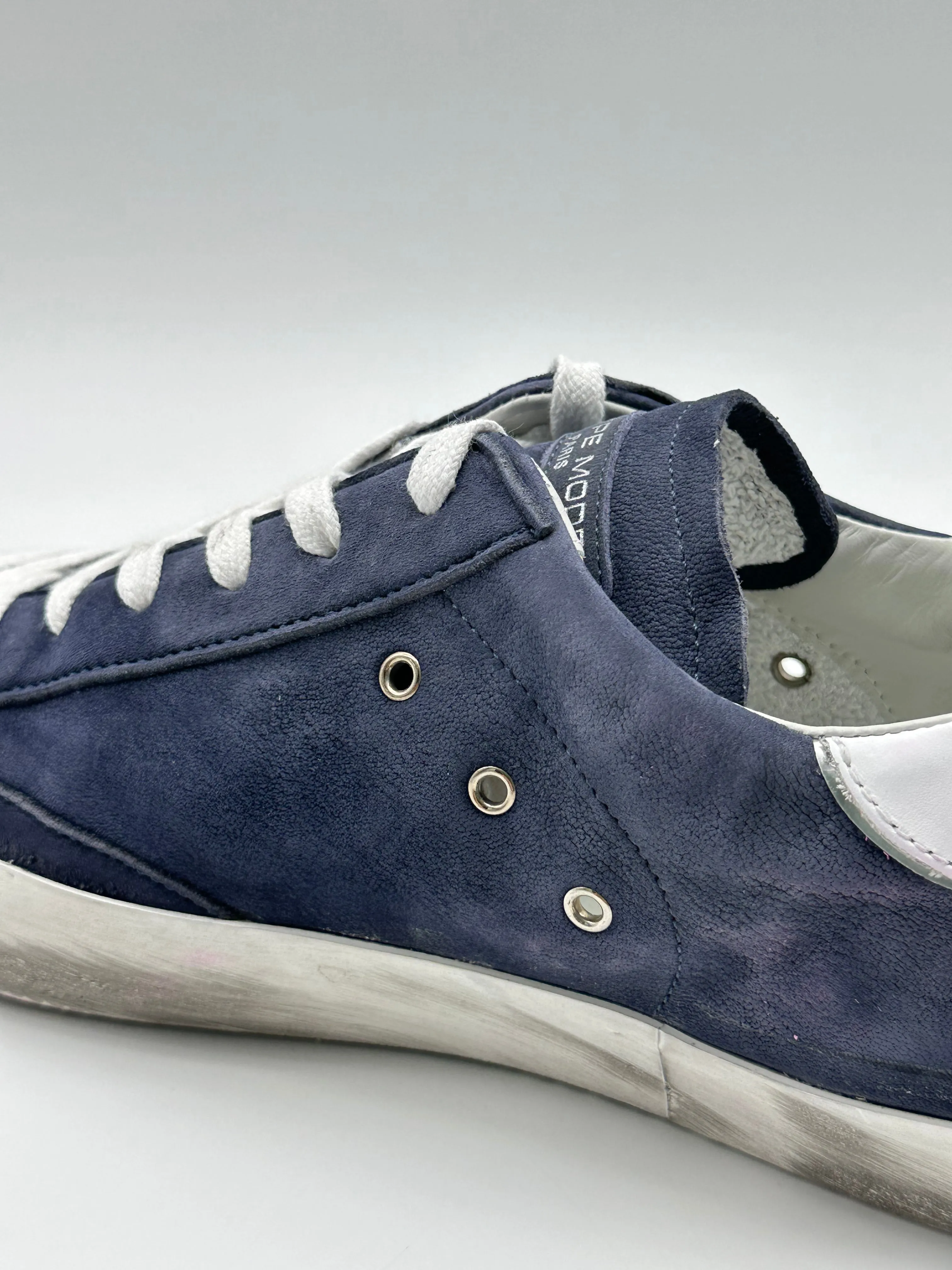 Sneakers PRSX Low In Nabuk Lave Blu
