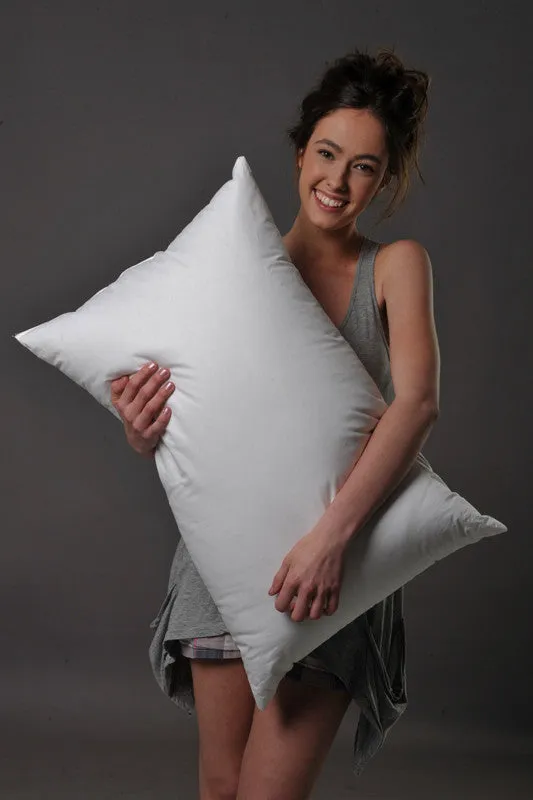 Standard Size Medium Density Pillow 90% White Polish Goose Down