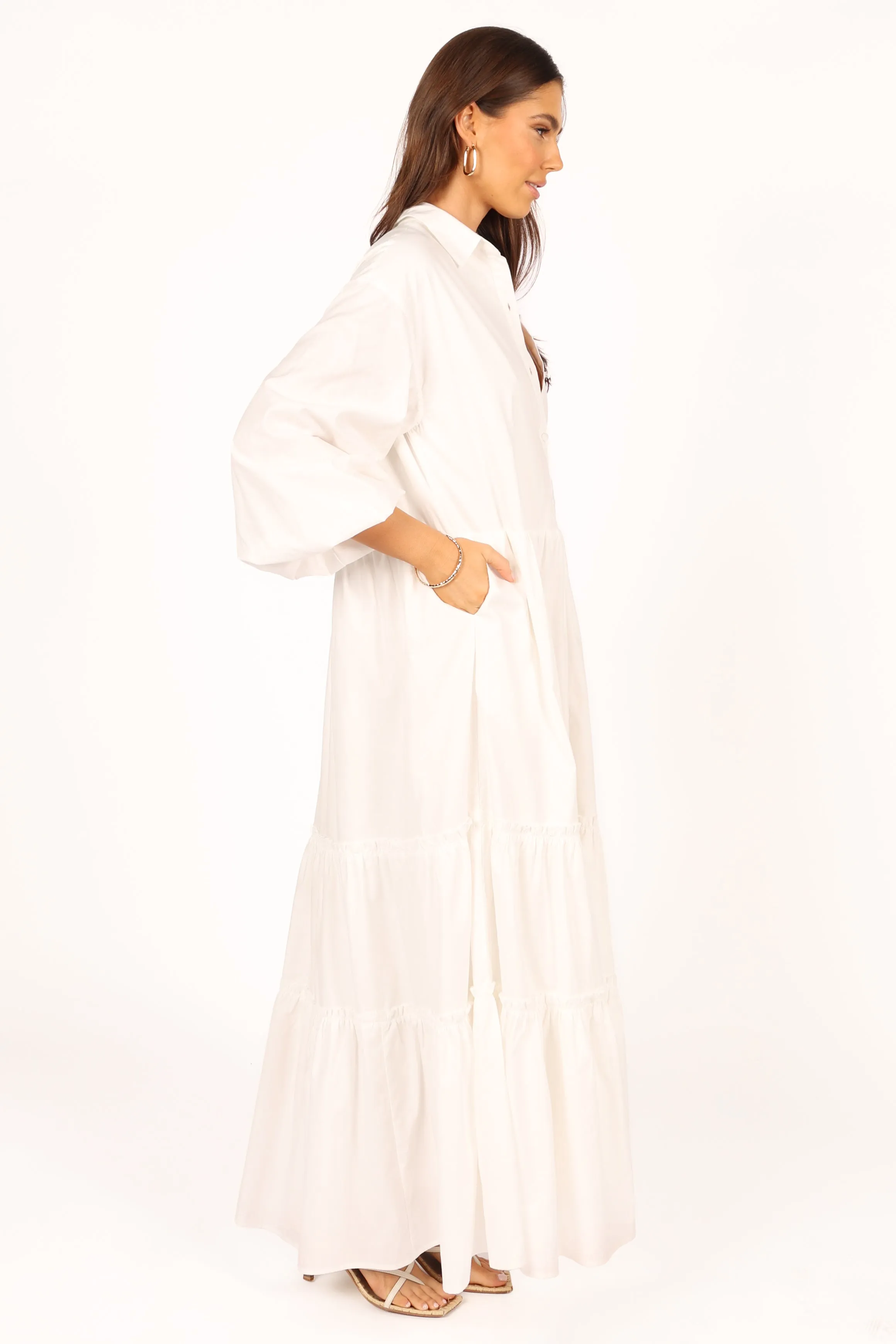 Sumi Longsleeve Maxi Dress - White