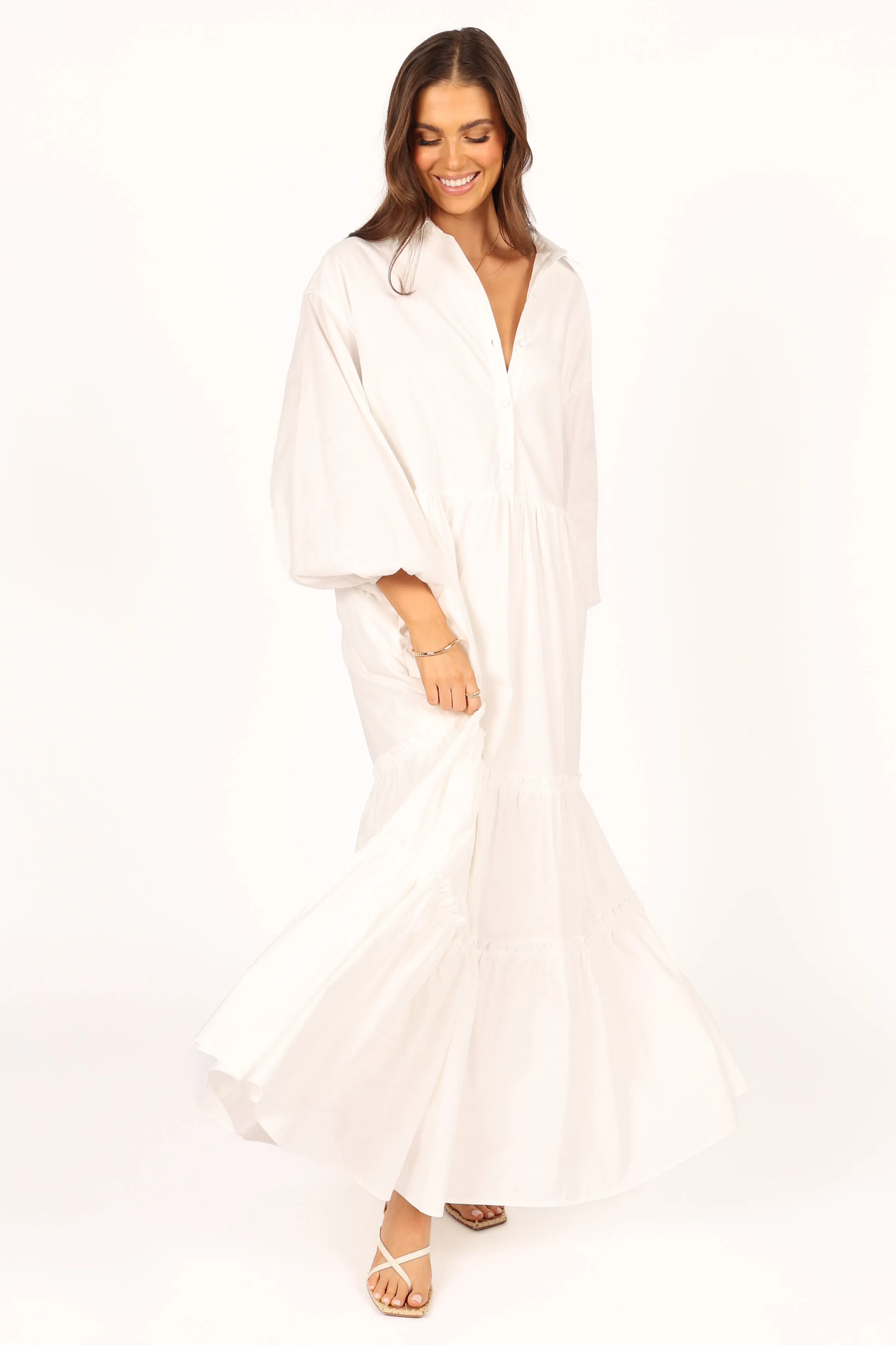 Sumi Longsleeve Maxi Dress - White