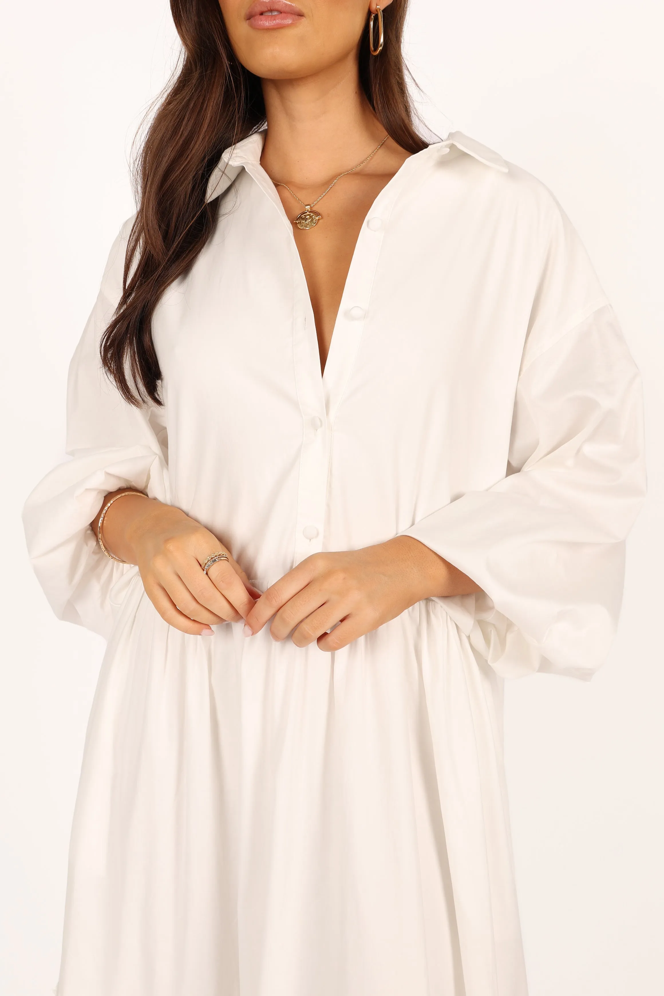 Sumi Longsleeve Maxi Dress - White