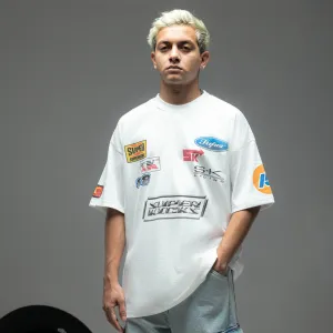 Superkicks | BUMPER STICKER TEE  { OFF WHITE