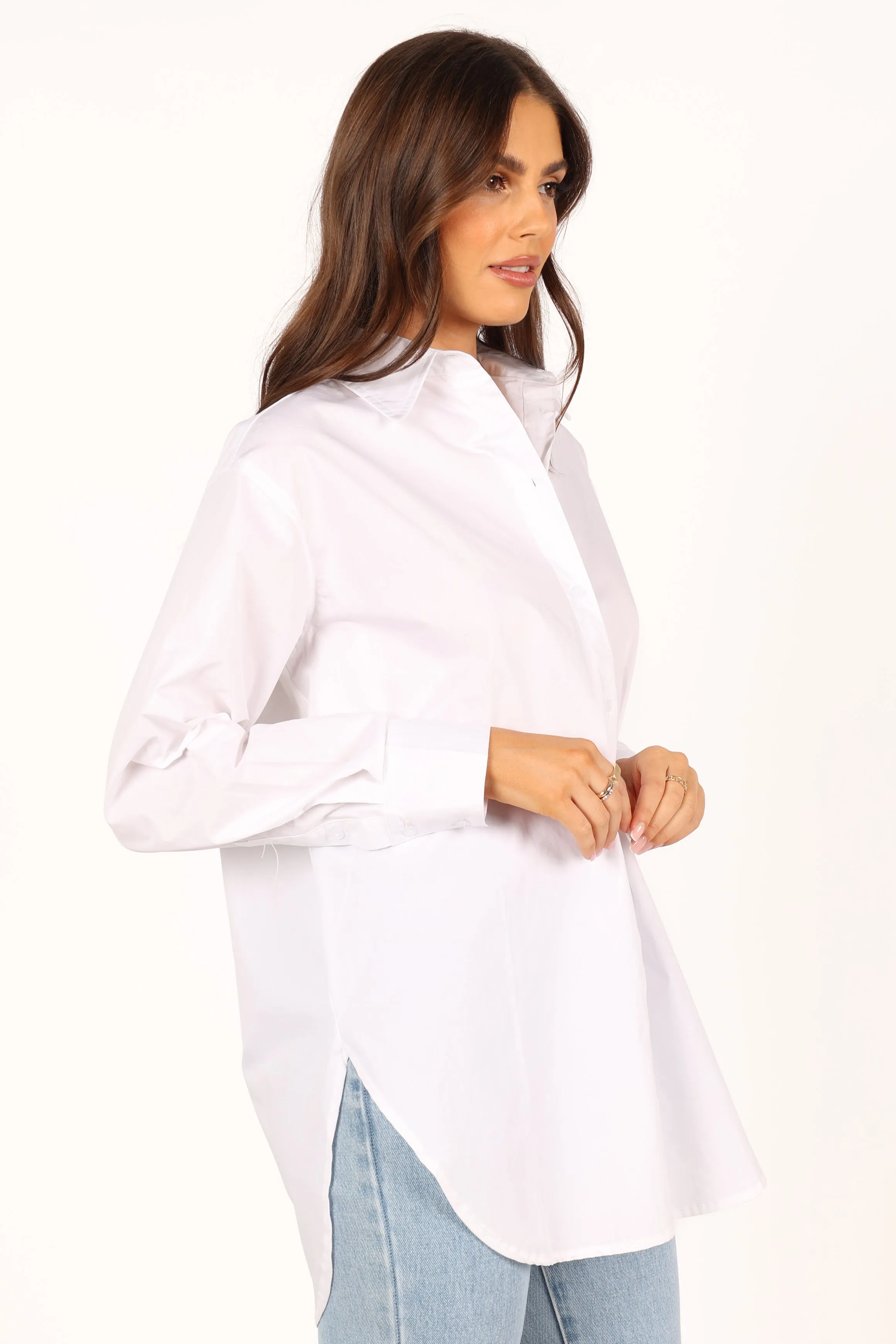 Tal Oversized Shirt - White