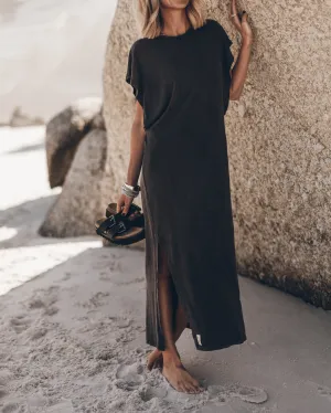 The Dark Faded Long Batwing Dress