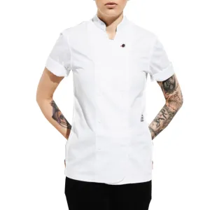 Tilit Women's Chef Coat - Short Sleeve, White