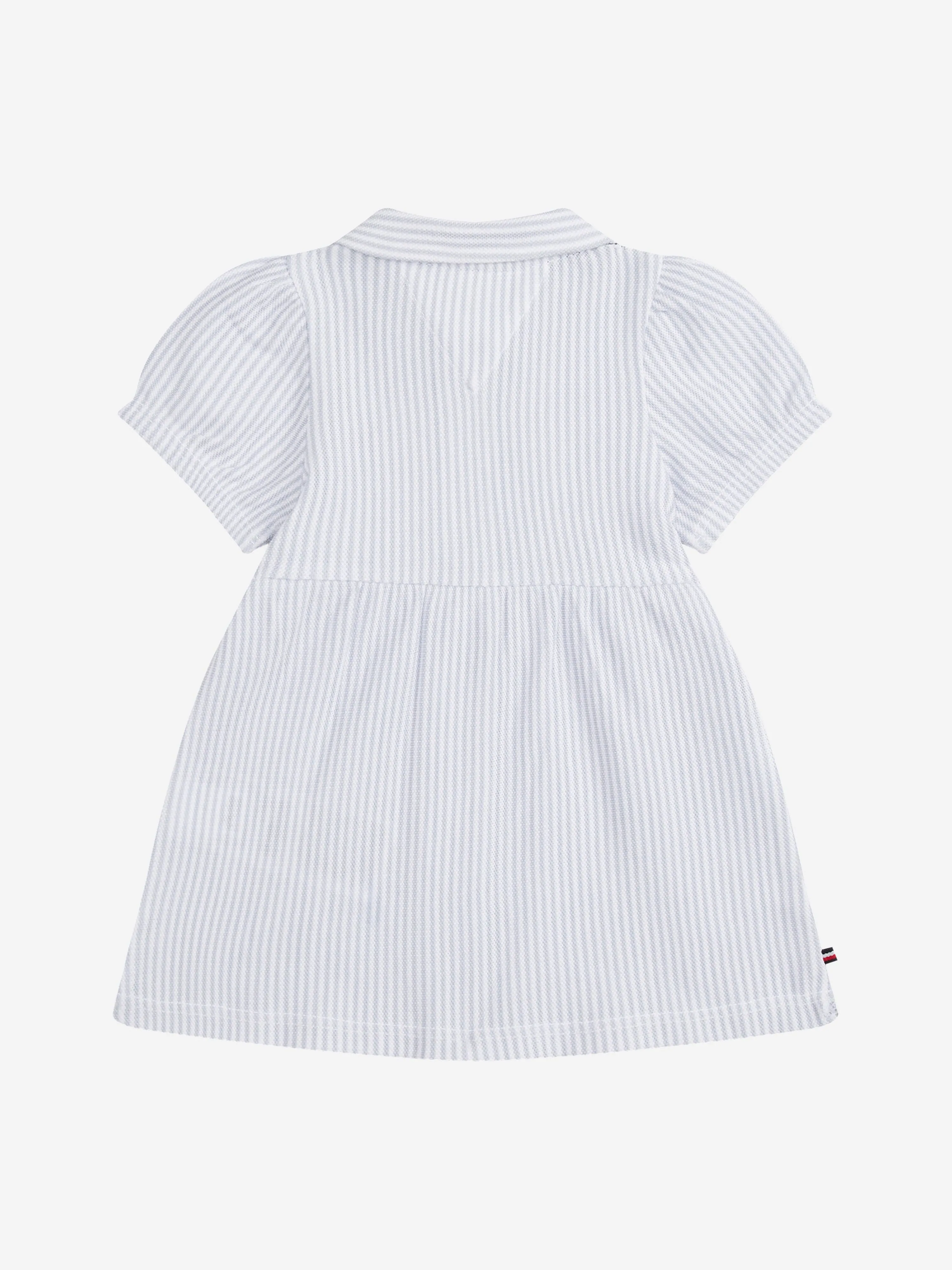 Tommy Hilfiger Baby Girls Striped Shirt Dress in Blue