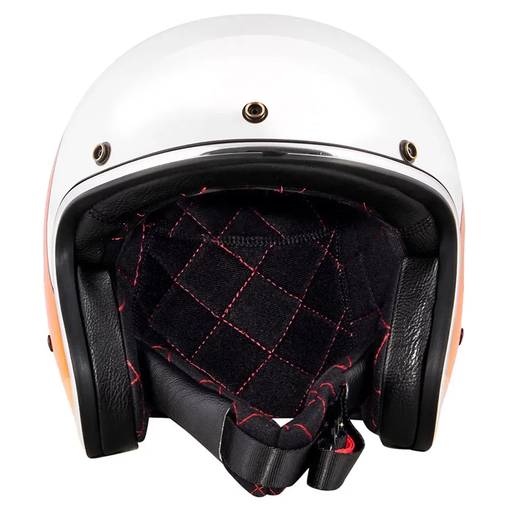 Urban Open Face Helmet Tracer Rising Fire White