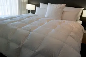US Super King Size Baffle Boxed Comforter 95% White European Duck Down 1 Blanket Warmth German Batiste TE100