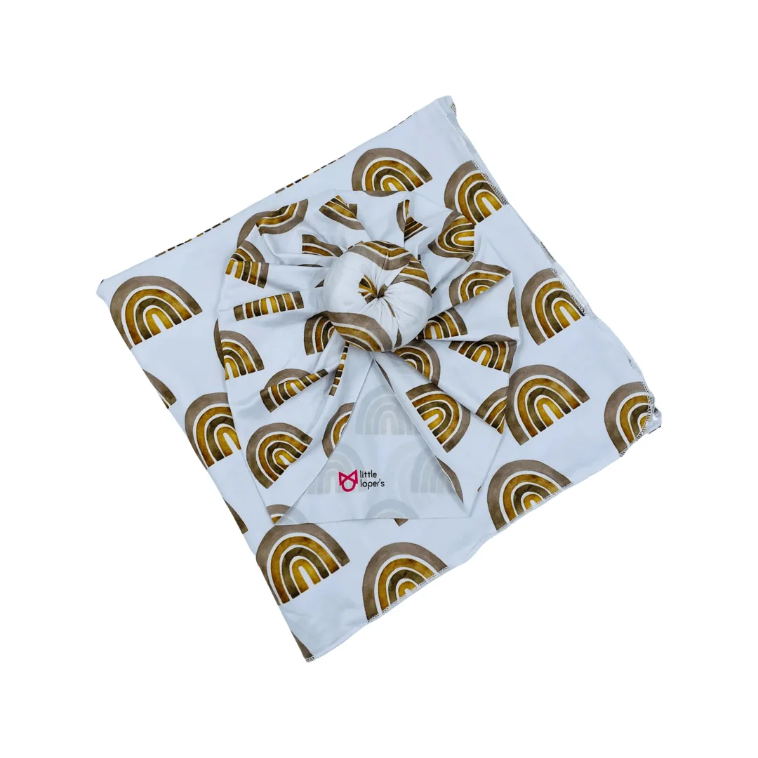 Vintage Rainbow Swaddle Blanket Set