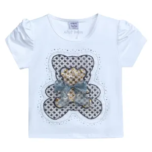 White Bear Applique T-Shirt