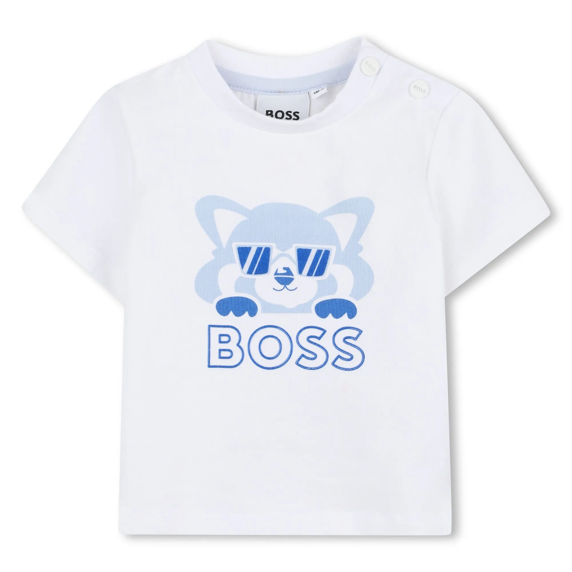 White Cat-Bear Shorts Set