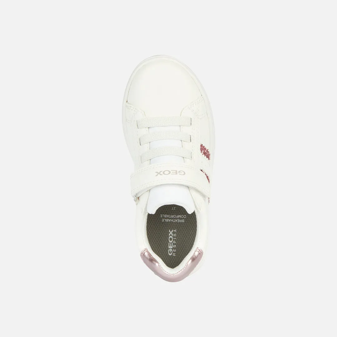 White DJRock Glitter Stripe Sneakers