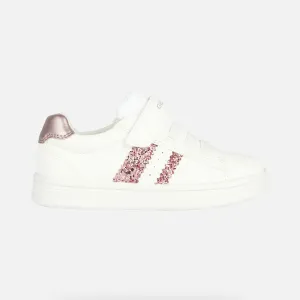 White DJRock Glitter Stripe Sneakers