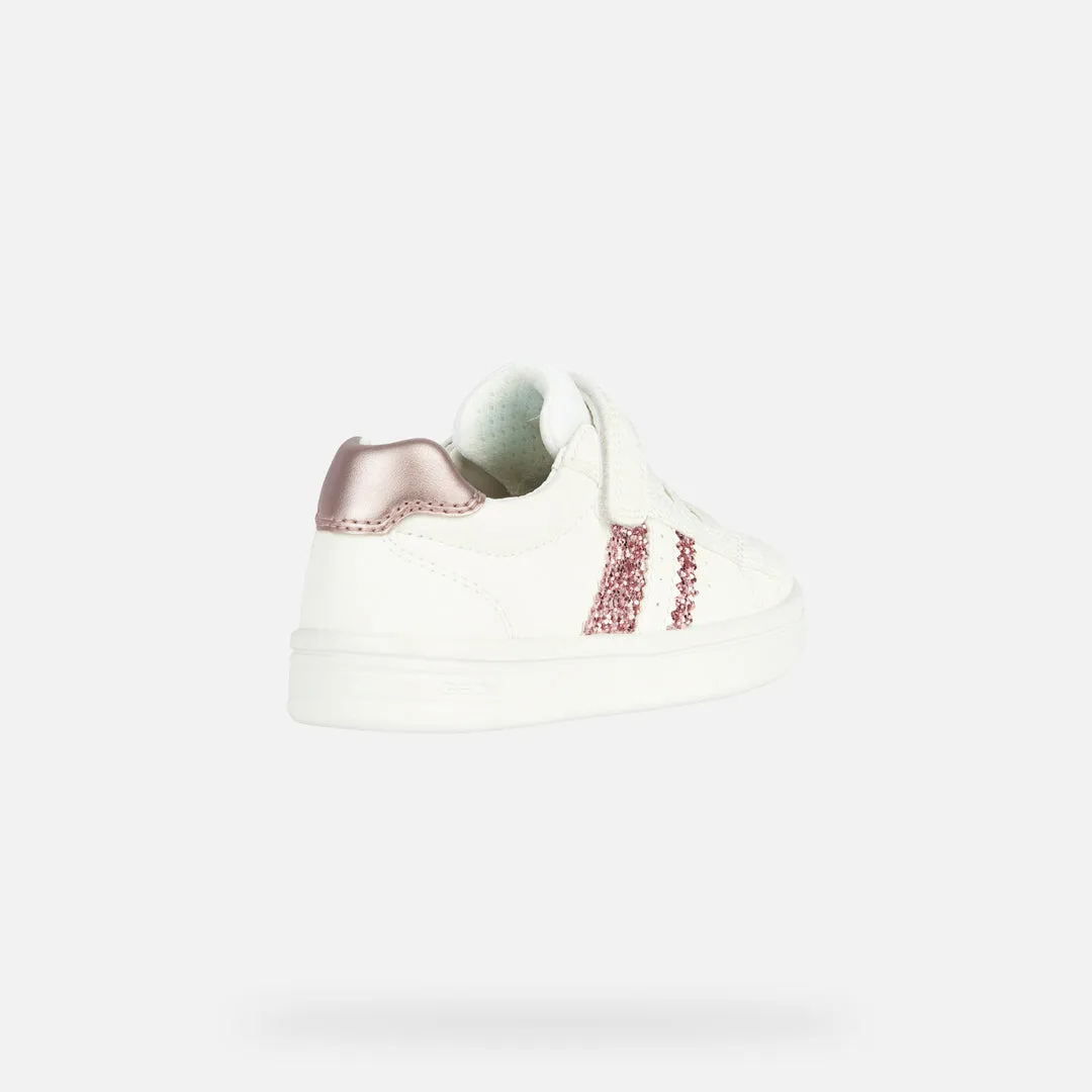 White DJRock Glitter Stripe Sneakers