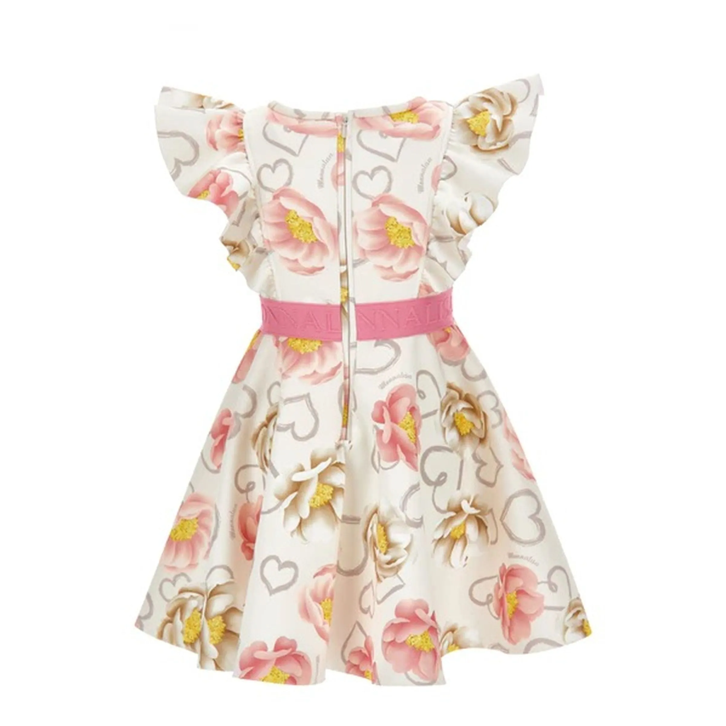 White Floral Print Dress