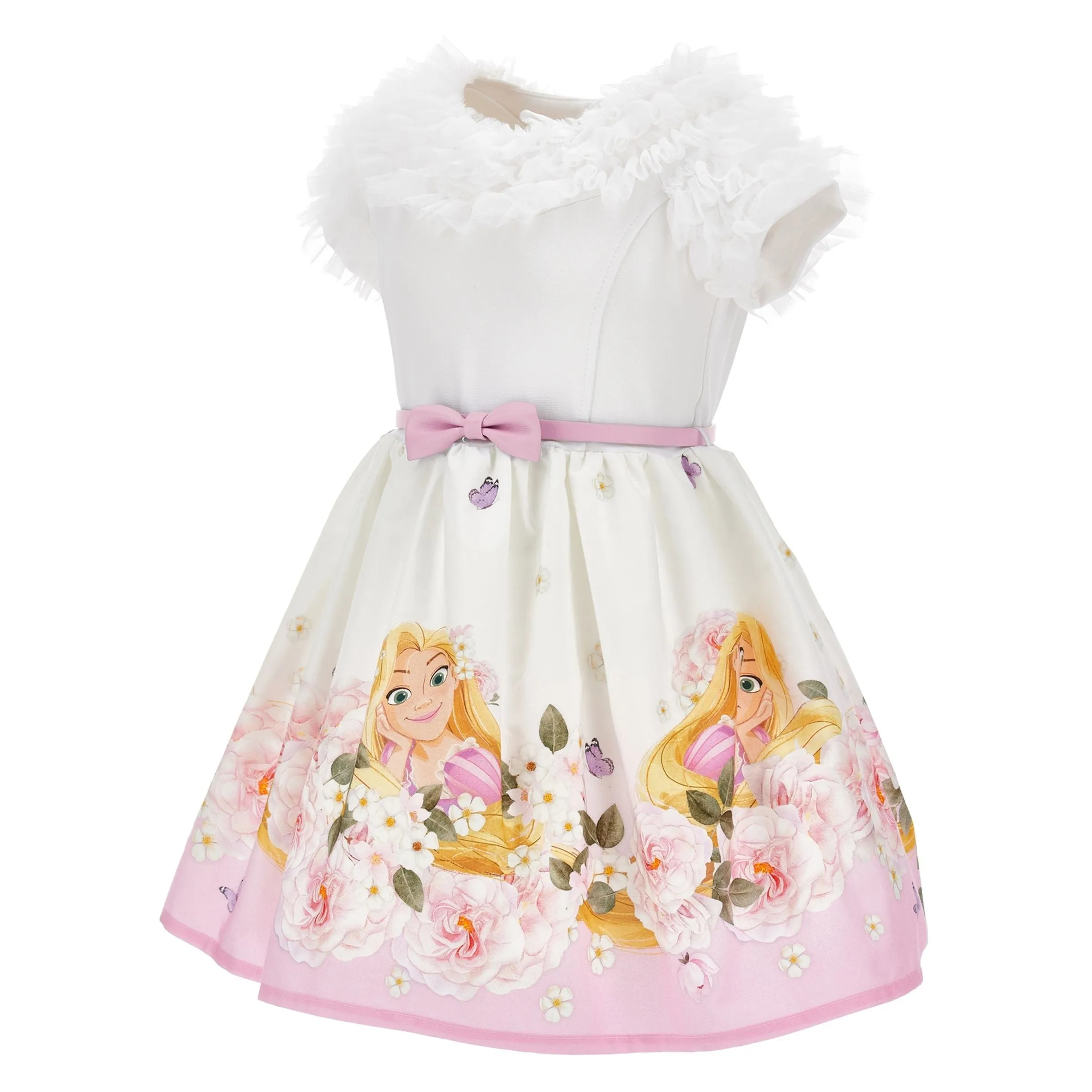White Floral Repunzel Dress
