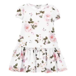 White Floral Teacup Dress