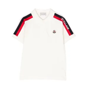 White Logo Polo