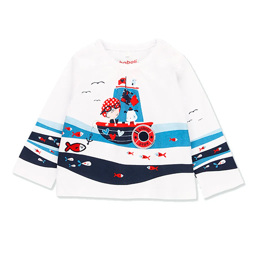 White Ocean Graphic Outfit