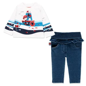White Ocean Graphic Outfit