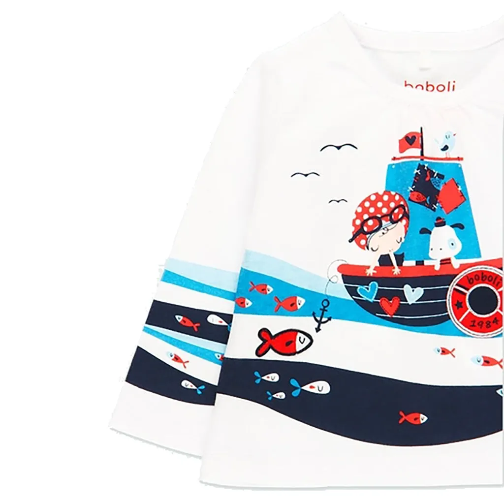 White Ocean Graphic Outfit