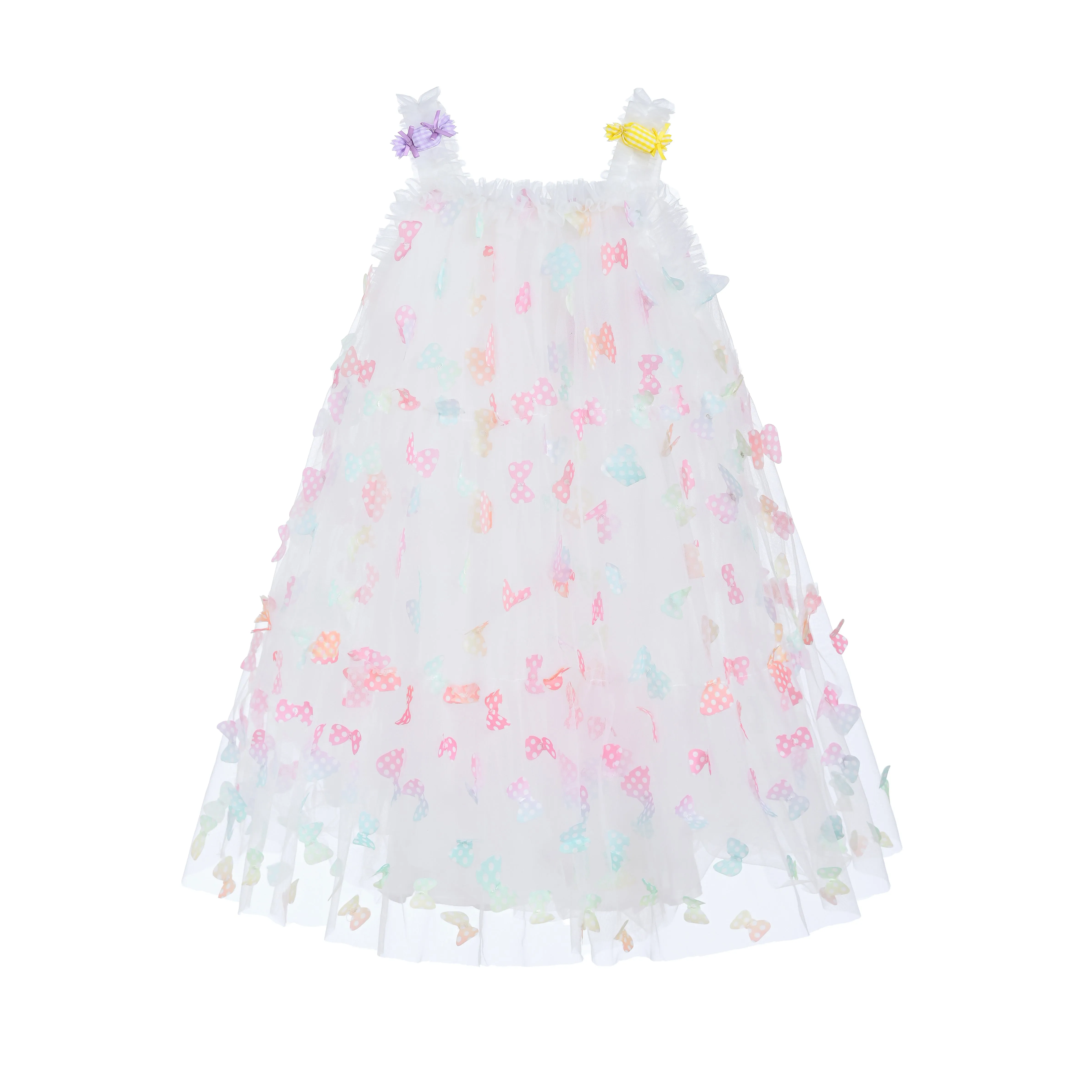 White Ombre Butterfly Dress