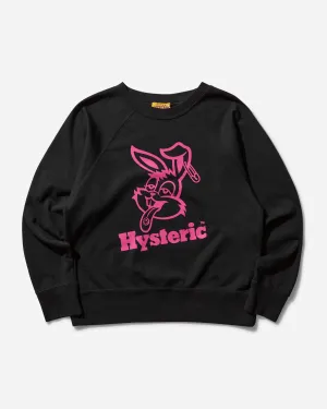 Women's Hysteric Rabbit Cropped Sweatshirt Black