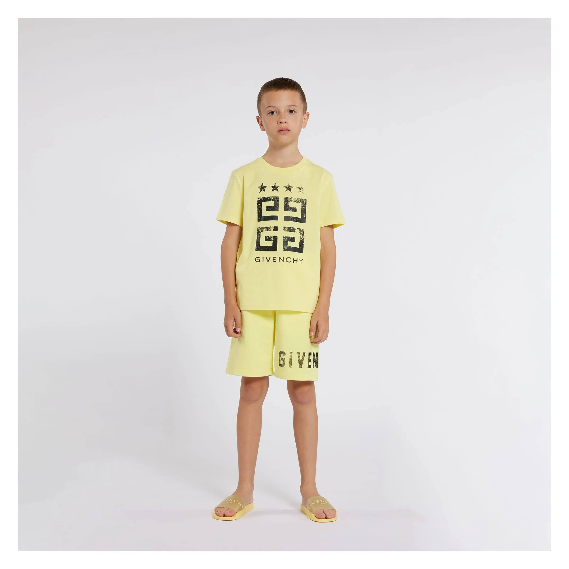 Yellow 4G Logo Print T-Shirt