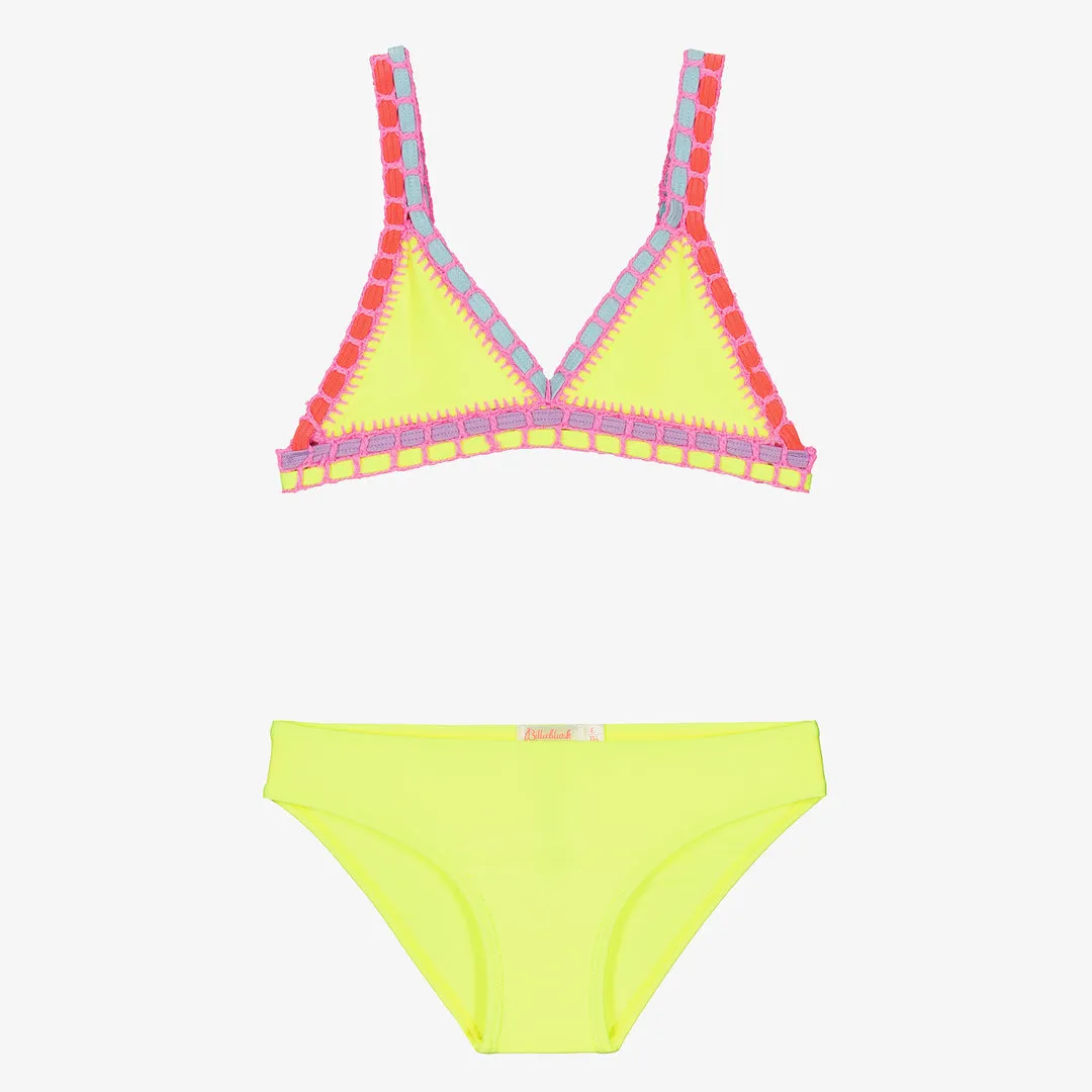 Yellow Crochet Trim Bikini
